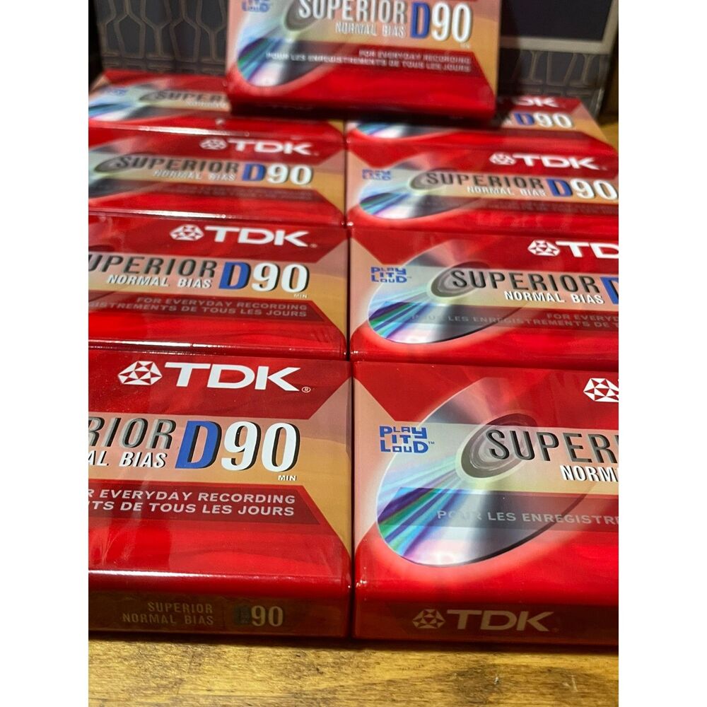 Lot of 10 TDK Superior D90 Blank Audio Cassette Tapes Normal Bias 90 Min Sealed